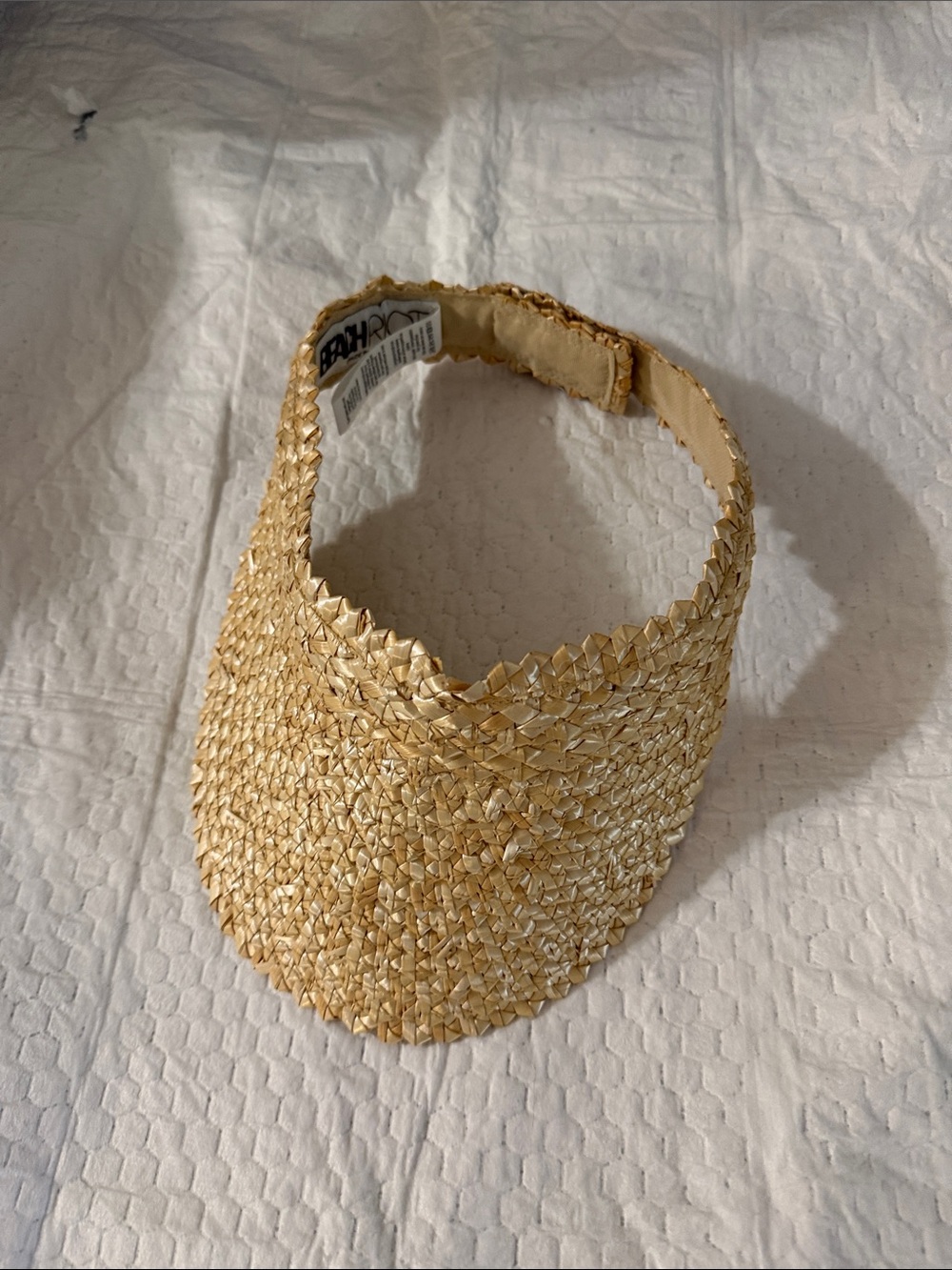 Beach riot Woven Straw Visor Hat - Natural Straw